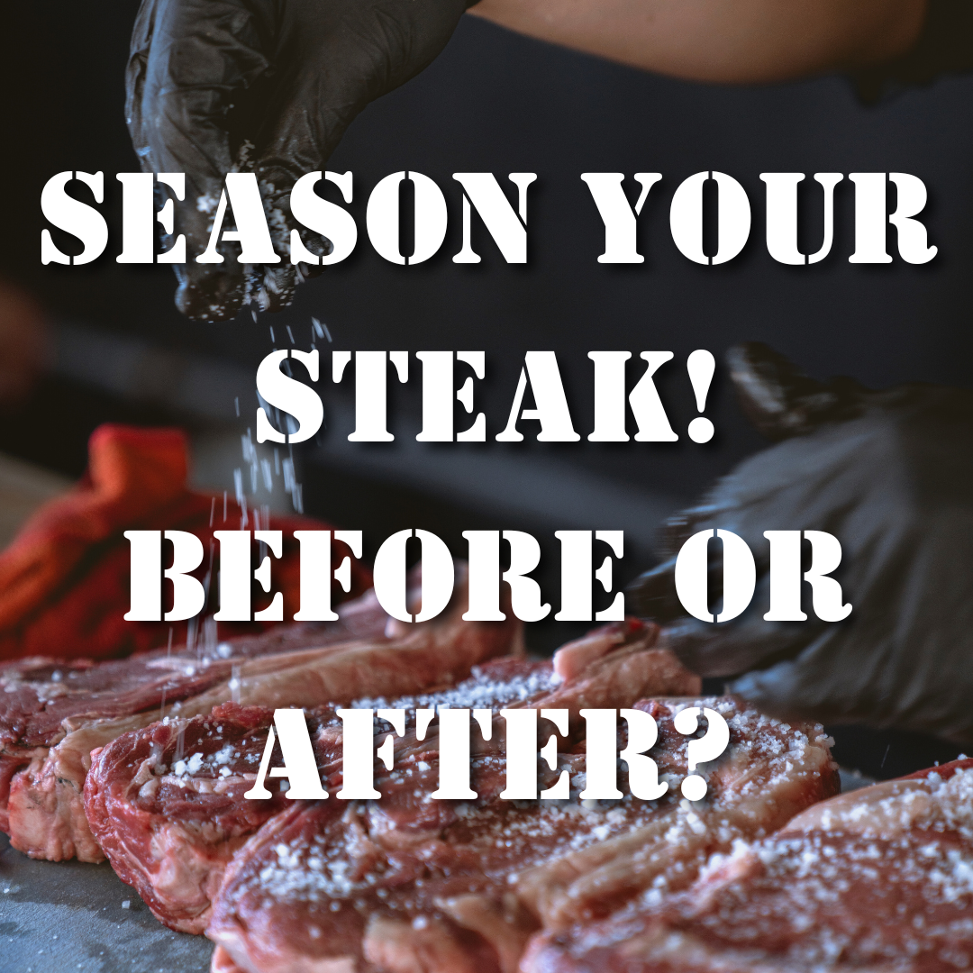The Age Old Debate! Season your steak before or after cooking! Dude Food